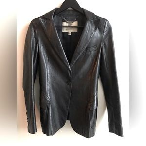 Buberry leather black blazer